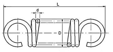 Пружина растяжения 1,5х8,5х35 оцинкованная