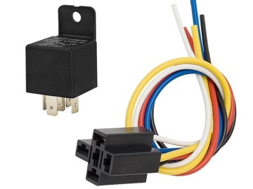 PRZEKAŹNIK SAMOCHODOWY 4120 5PIN 12V 40A + GNIAZDO