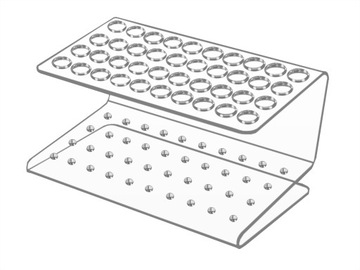 STOJAK EKSPOZYTOR NA DŁUGOPISY na 40 szt z PLEXI
