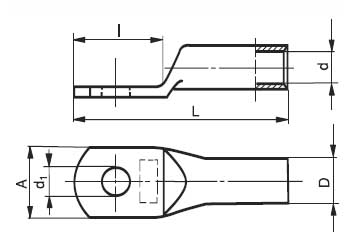 МЕДНЫЙ КОЛЬЦЕВОЙ КЛЕММ M8 25 MM2