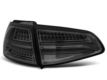 Lampy tył VW GOLF 7 LED BAR SMOKED BLACK diodowe