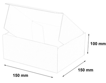 КОРОБКА ДЛЯ ОБЕДОВЫХ ДОСОК ЧЕРНАЯ 150x150x100 20 шт.