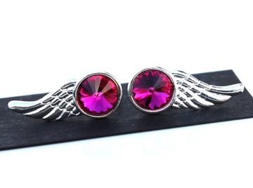 ELFICKIE SKRZYDŁA SWAROVSKI FUCHSIA WINGS Róż