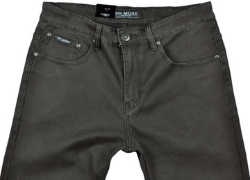 Spodnie męskie jeans Big More 621 oliwka L32 pas 110 cm 42/32