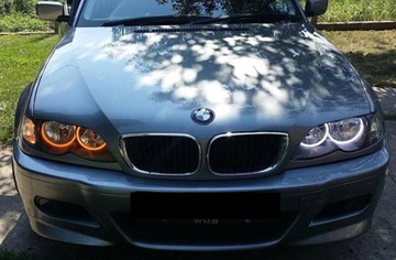 Светодиодные кольца 2в1 из хлопка, двойные BMW E60 E61, желтый и белый