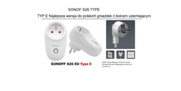 SONOFF S26 WiFi розетка 230В Умный дом типE