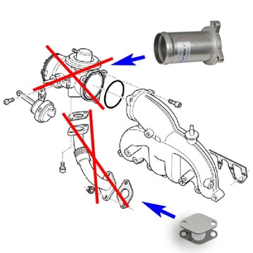 Замена заглушки EGR 1.9 TDI AJM AHU AVB AFN ALH