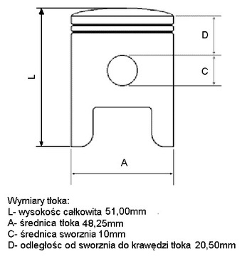 ТЮНИНГ ПОРШНЕЙ MINARELLI YAMAHA 5-ти вырезов 48.25мм T133