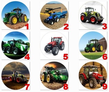GRUBY OPŁATEK PREMIUM TORT TRAKTOR CIĄGNIK 20cm URSUS wzór28 + NAPIS GRATIS