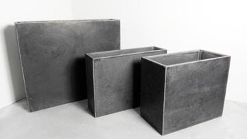 Donica betonowa Slim 90x20x70 Biały, impregnowana