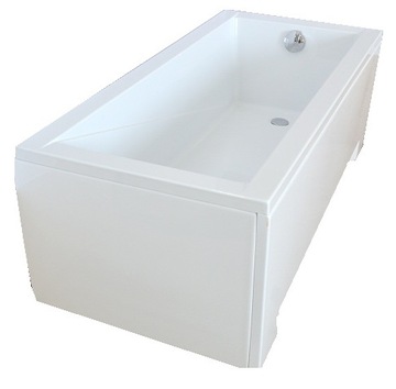 Wanna 170x70 Modern Besco obudowa czarny mat + stelaż wanny i syfon
