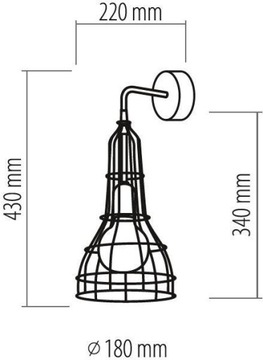 НАСТЕННЫЙ СВЕТИЛЬНИК LOFT СТИЛЬНЫЙ СОВРЕМЕННЫЙ ДЛИННЫЙ TK ОСВЕЩЕНИЕ