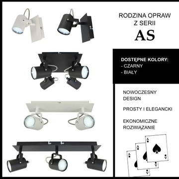 Nowoczesny SPOT Ruchomy REFLEKTOR Lampa Loft Biały