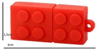 PENDRIVE USB 64 GB KLOCKI LEGO CZERWONE ZABAWA FUN