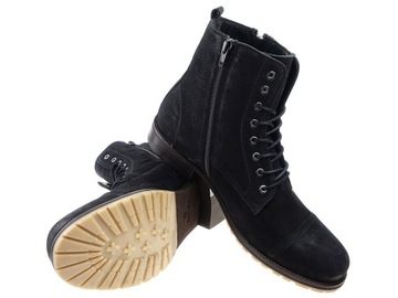 Badura trzewiki buty 4553-F czarne, skóra 41