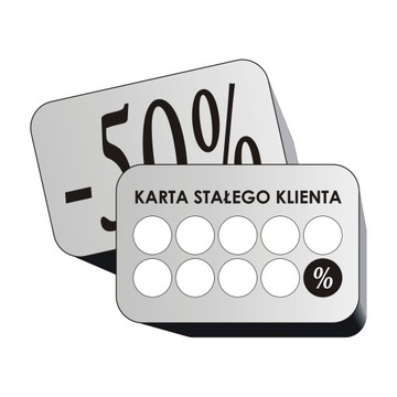 KARTY STAŁEGO KLIENTA NA PIECZĄTKI 1000 szt. + INDYWIDUALNY PROJEKT GRATIS