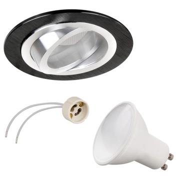 ZESTAW LED komplet oprawa, MOCNA żarówka LED GU10!