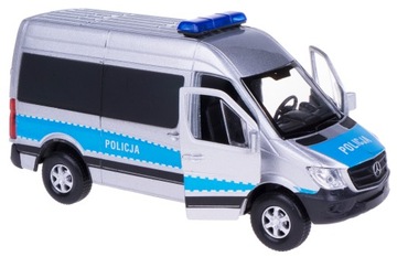 MERCEDES SPRINTER POLICJA METALOWY MODEL WELLY 1:34/39