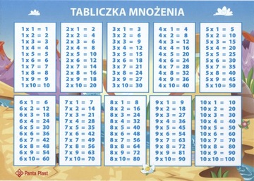 TABLICZKA MNOŻENIA A5 ELEKTROSTATYCZNA BEZ KLEJU