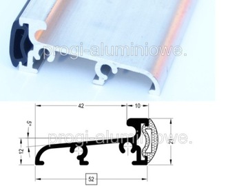 Uszczelka do progu aluminiowego p52 lub p66