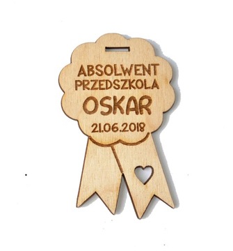 MEDAL UKOŃCZENIA PRZEDSZKOLA, Przedszkolaka drewno