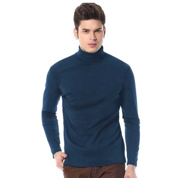 Elegancki golf sweter męski AREK swetry L niebiesk