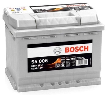 AKUMULATOR BOSCH SILVER S5 006 63Ah 610A L+