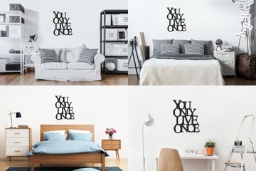 3D деревянная настенная надпись «Живешь только один раз»