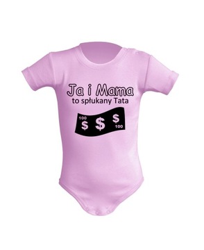 BODY dla dzieci JA MAMA TO SPŁUKANY TATA śpioszki