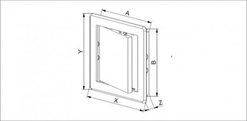 Ревизионная дверца 45,5см x 44,5см AWENTA DT17