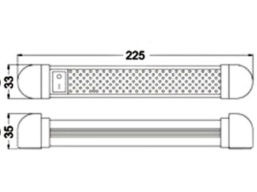 Светодиодный светильник с выключателем PAKA KABINA TIR 12V 24V RS