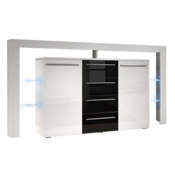 Комод для спальни - RIVA 2 PLUS с LED в глянцевой отделке