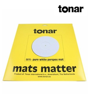 SLIPMAT FOR TONAR PERSPEX MAT WHITE Проигрыватель проигрывателя 3 мм