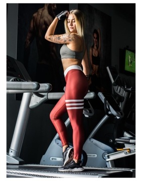 LEGGINSY SHAPESTAR - RED SILK M czerwone, fitness