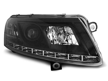 Lampy Audi A6 C6 4F Black Daylight LED dzienne RL