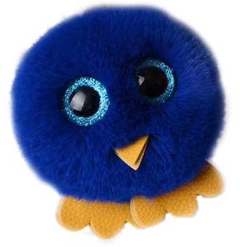 BRELOK POMPON SOWA ZAWIESZKA KEYCHAIN FUTERKO