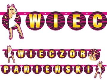 Baner girlanda dekoracje ozdoby WIECZÓR PANIEŃSKI