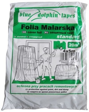 Folia malarska cienka Blue Dolphin 4m x 5m