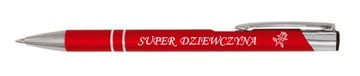 Długopis z grawerem SUPER DZIEWCZYNA + etui GRATIS