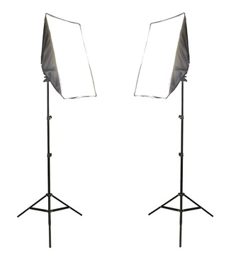 2x LAMPA SOFTBOX 50x70cm GOTOWY ZESTAW 8x65W=2600W