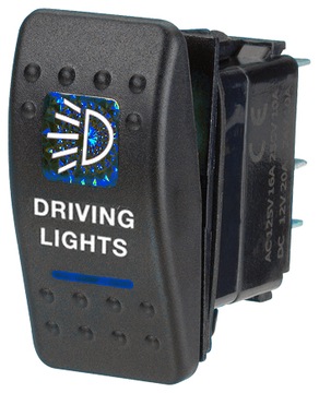 CARLING PRZELACZNIK IP68 WLACZNIK LED 12-24V 20A NIEBIESKI DRIVING LIGHTS