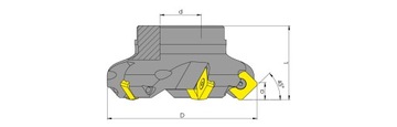 Głowica frezarska frez fi 80 45st R245-12T3 SEMT