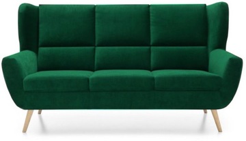 SOFA 3 FORLI DESIGNERSKA KLASYCZNA ZIELONY GALA