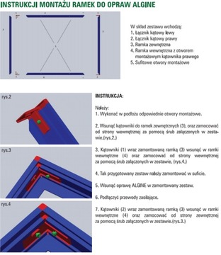 ALGINE 60x60 монтажная рамка для светодиодной панели накладного монтажа