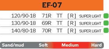 MITAS 120/90-18 EF-07 71R TT SUPER LIGHT ENDURO