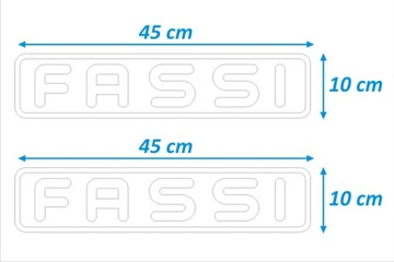 NAKLEJKA NAKLEJKI - FASSI - 2 szt. - BIAŁE 45 cm