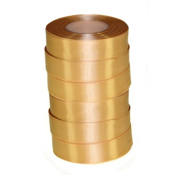 Tasiemka 25mm satynowa 6szt HURT 8007 KREMOWY