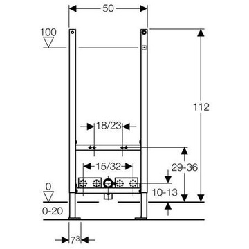 Каркас биде GEBERIT Duofix BASIC + кронштейны