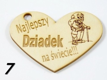 BRELOK zawieszka MAGNES dziadek WZORY serce