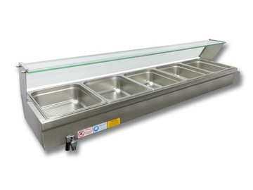 ПОДОГРЕВАЕМЫЙ БУФЕТ BEMAR 140 см, 1,8 кВт, 5xGN ДИСПЕНСЕР ДЛЯ БАРОВ